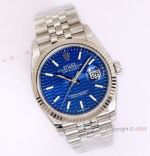  Rolex Datejust 36 3235 Movement Watch Ss Blue Fluted Motif for Men